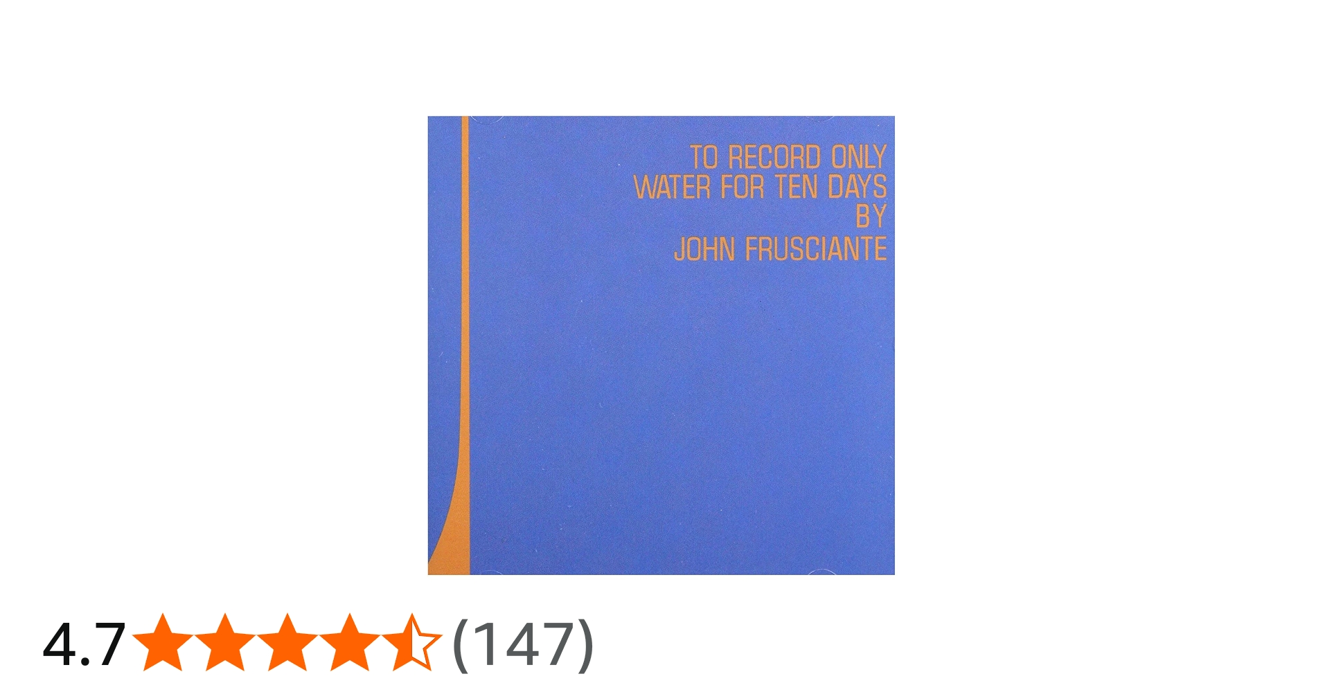 Amazon.co.jp: To Record Only Water for Ten Days: ミュージック