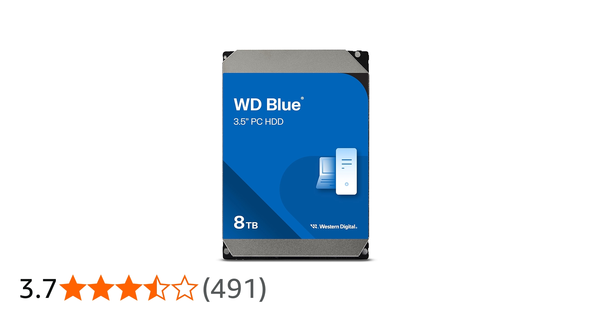 Western Digital 8TB WD Blue PC Internal Hard Drive HDD - 5640 RPM