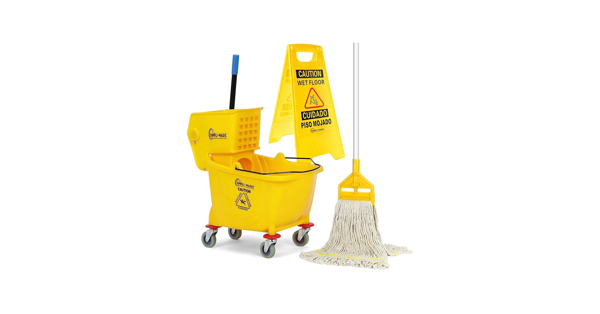 Amazon.com: Simpli-Magic Side Press Wringer Combo Commercial Mop