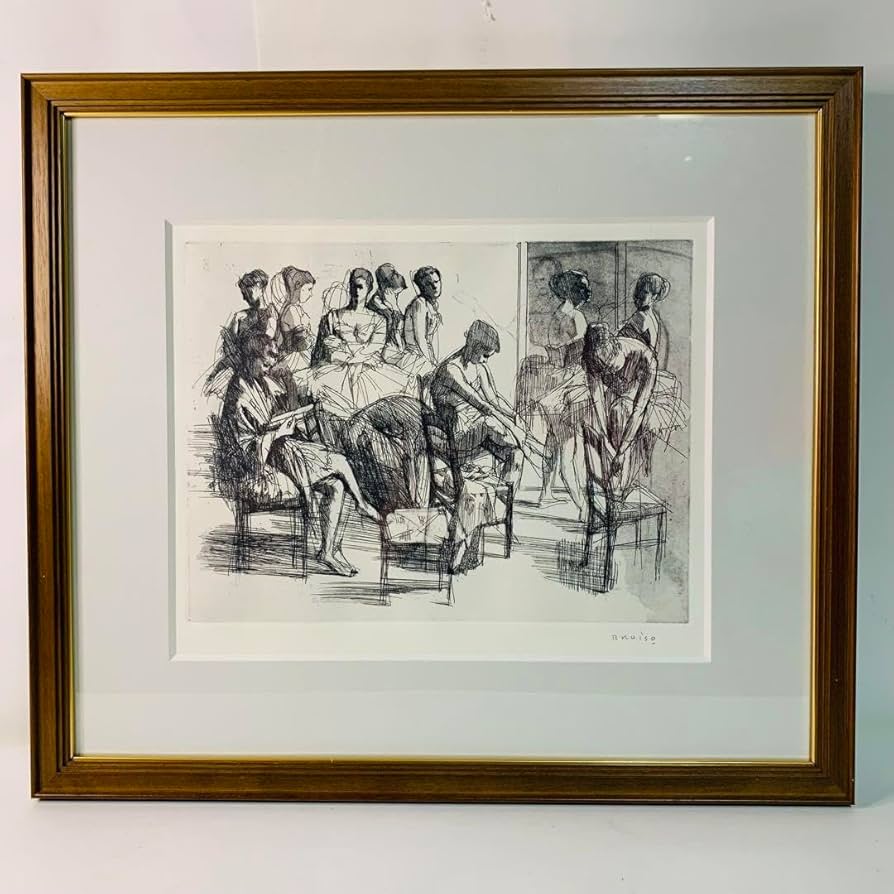 小磯良平画伯直筆 絵皿 1955年 超レア美術品 小磯良平画伯直筆 絵皿