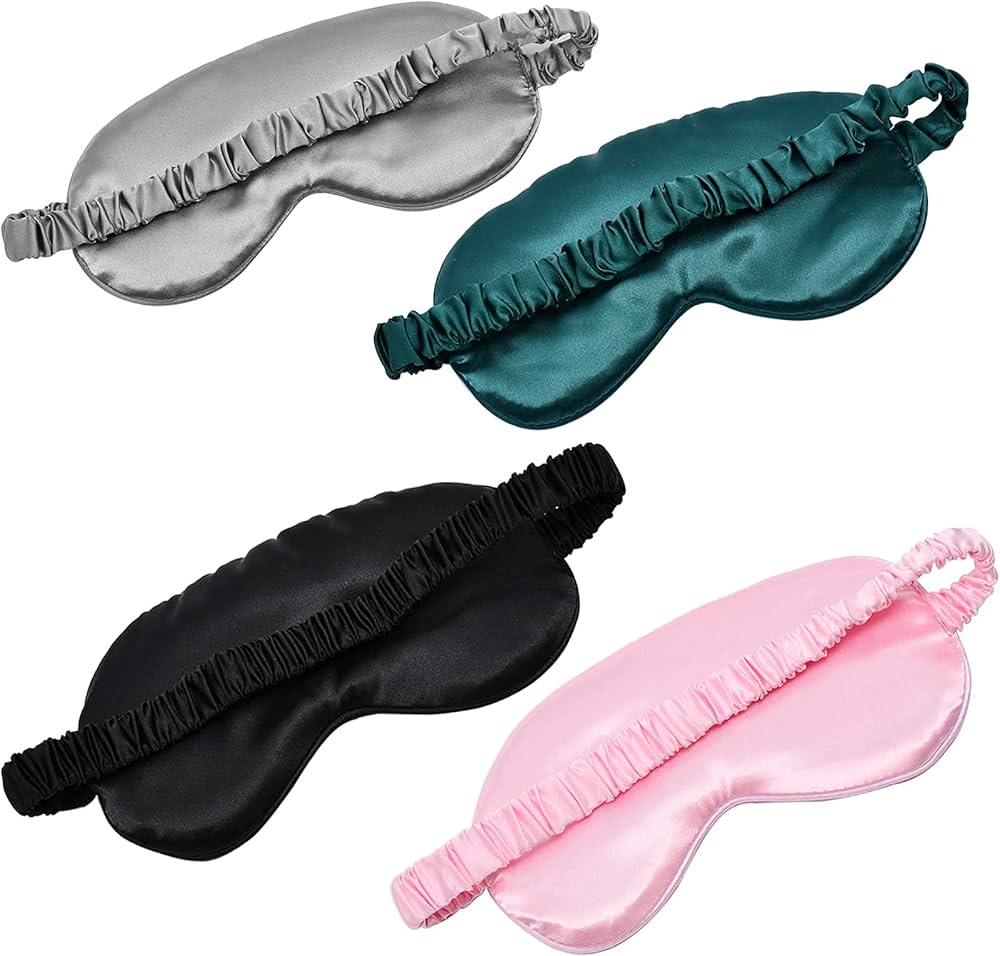 Amazon.com: LERSVICVIL Sleep Mask 4 Pack Silk Eye Cover Soft Satin