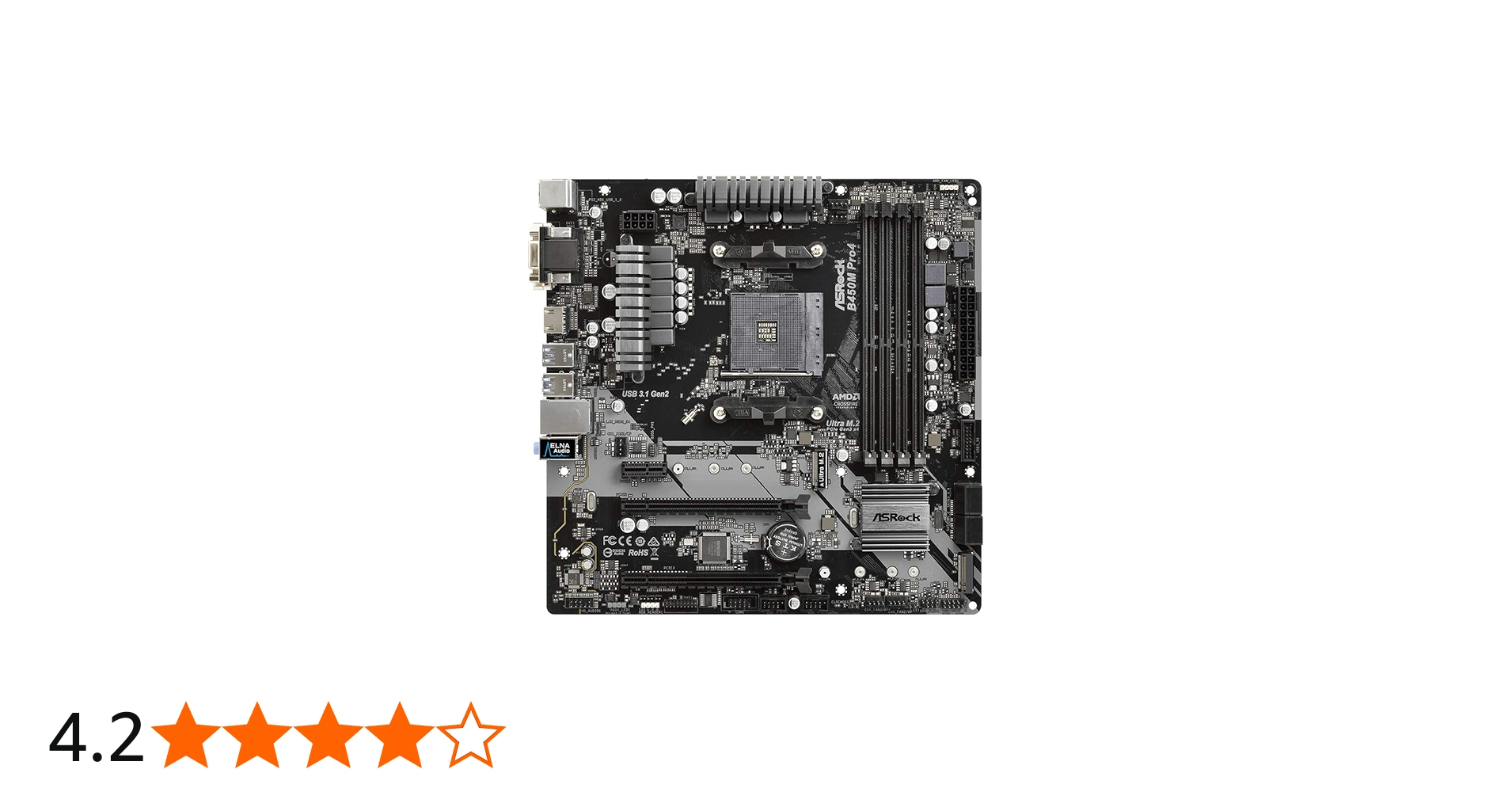 Amazon | ASRock マザーボード B450 M Pro4 AMD Ryzen AM4 対応 B450