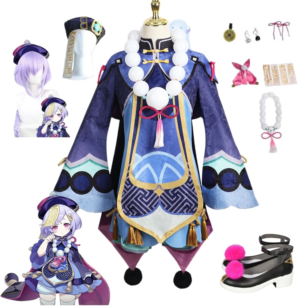 Amazon.co.jp: [HUNIY] 原神 七七 コスプレ衣装 豪華版 フルセット