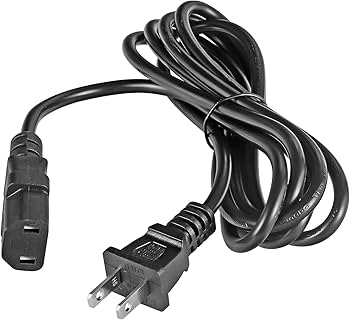 Amazon.co.jp: 2プロング AC 電源コード UL SVT 18AWG 10A 電源