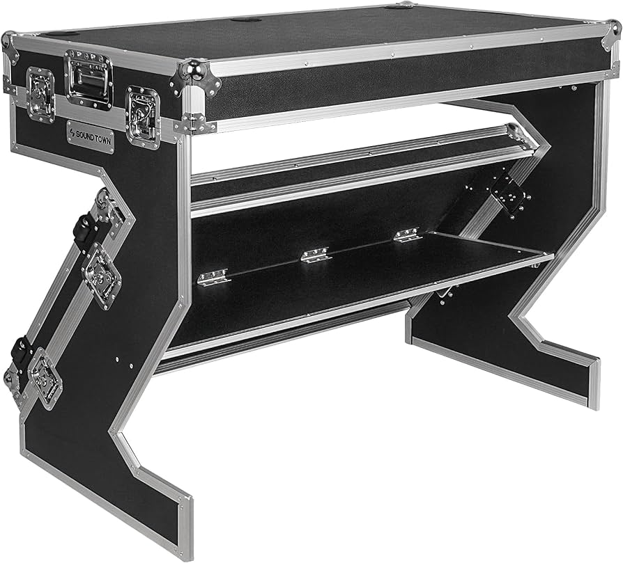 Amazon.com: Sound Town DJ Z-Table Workstation Folding Mobile