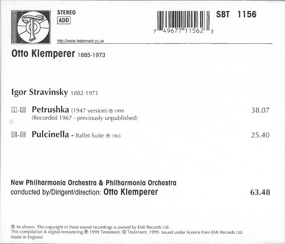 Amazon.co.jp: ストラヴィンスキー : ペトルーシュカ | バレエ組曲