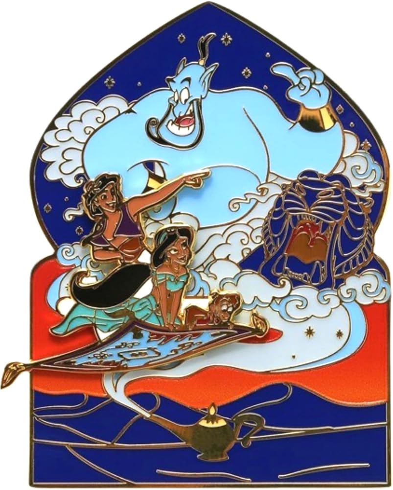 Amazon.com: Loungefly Disney Aladdin Trading Pin with Jasmine and