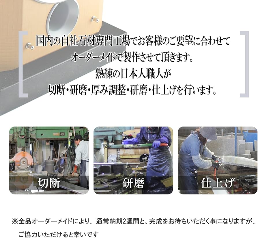 Amazon.co.jp: オーディオボード 天然黒御影石 （山西黒） 厚み約20mm