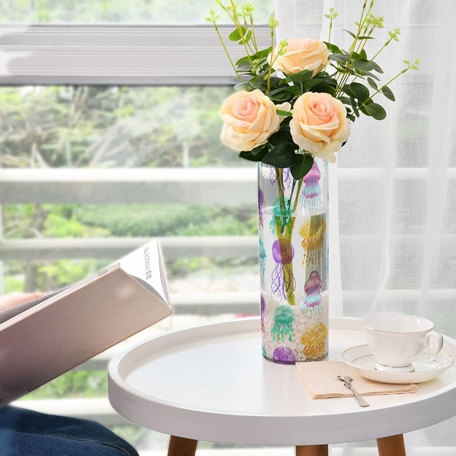 昭和レトロ ガラス製 フラワーベース 花瓶 クラゲ 海月 昭和レトロ