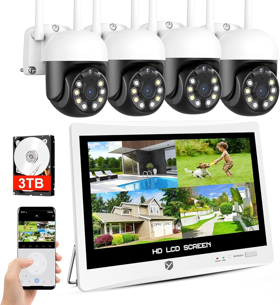 Amazon.co.jp: 【500万画素・360° 追尾機能搭載・3TB HDD内蔵 】防犯