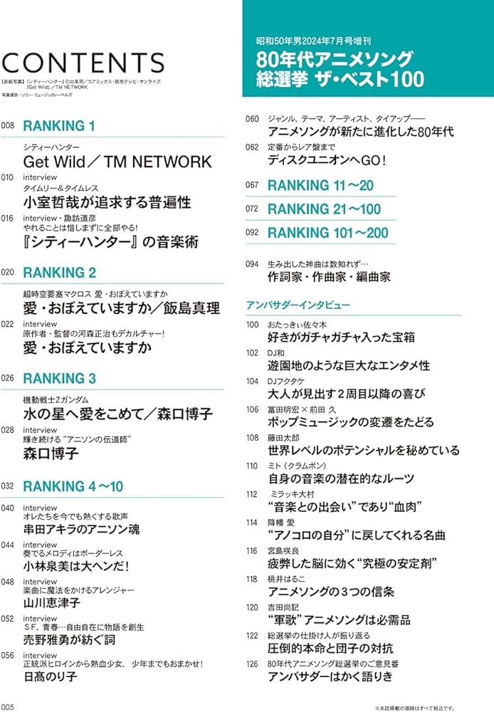 Amazon.co.jp: 80年代アニメソング総選挙 ザ・ベスト100【Special