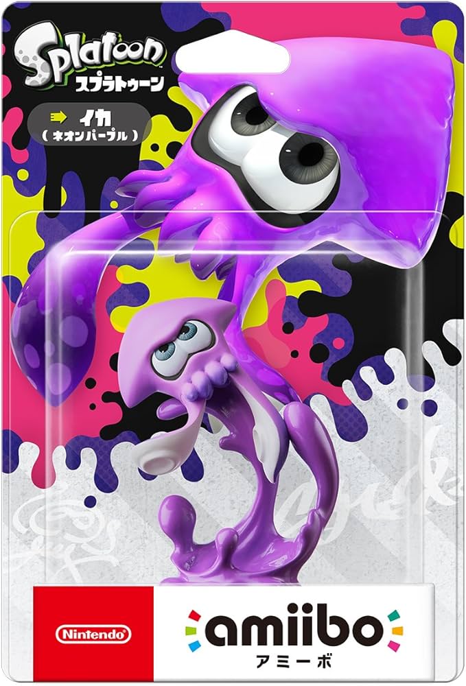 Amazon.co.jp: amiibo イカ【ネオンパープル】 (スプラトゥーン