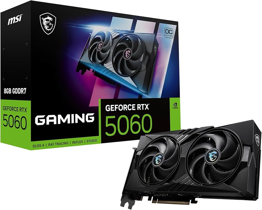 MSI Gaming RTX 5060 8G Gaming OC Graphics Card (8GB GDDR7,TBA-bit