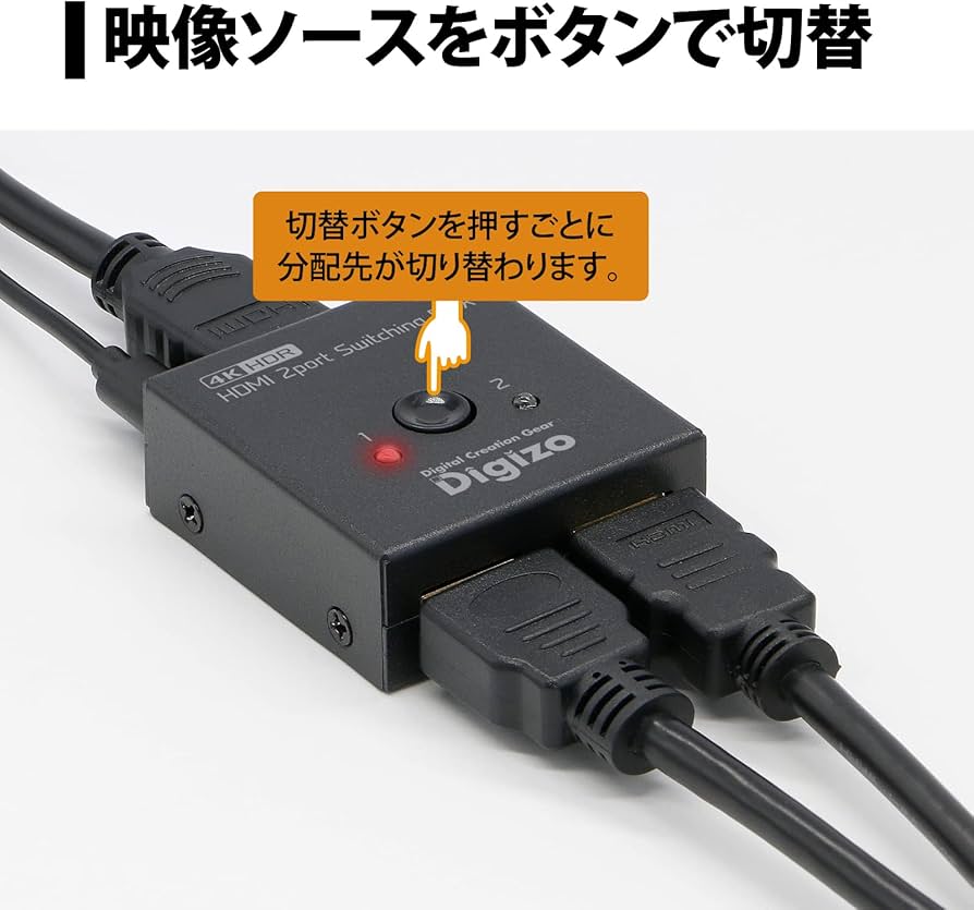 Amazon.co.jp: プリンストン Digizo 2ポートHDMI切換器 4K HDR@60fps
