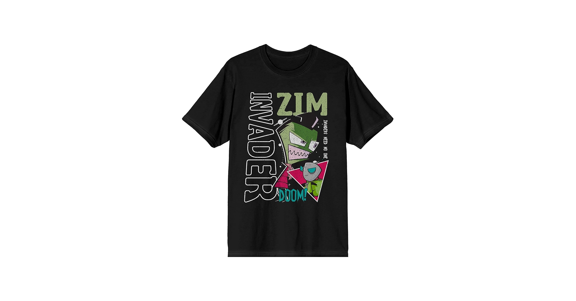 Amazon.com: Invader Zim Crew Neck Short Sleeve Men's Black T-Shirt