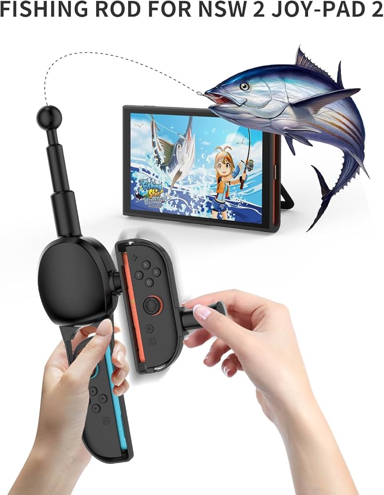 Amazon.co.jp: EJGAME Switch 2 専用 Joy-Con 2釣り竿 フィッシング