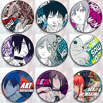 Amazon.co.jp: チェンソーマン 缶バッジ デンジ マキマ パワー 早川