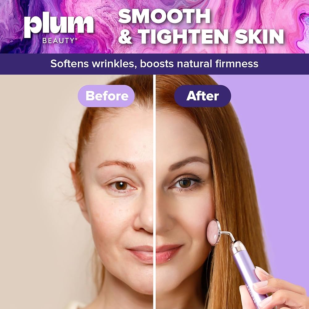 Amazon.com: Rose Quartz Face Massager Tool, Electric Face Roller