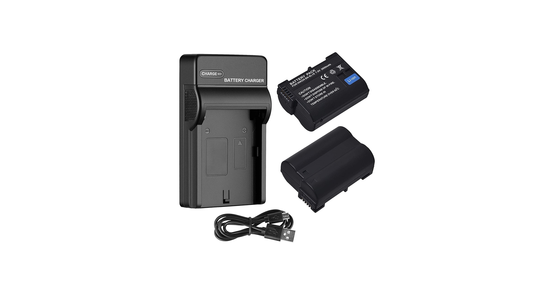 Amazon.com : 2 Pack Battery and USB Battery Charger for Nikon D800