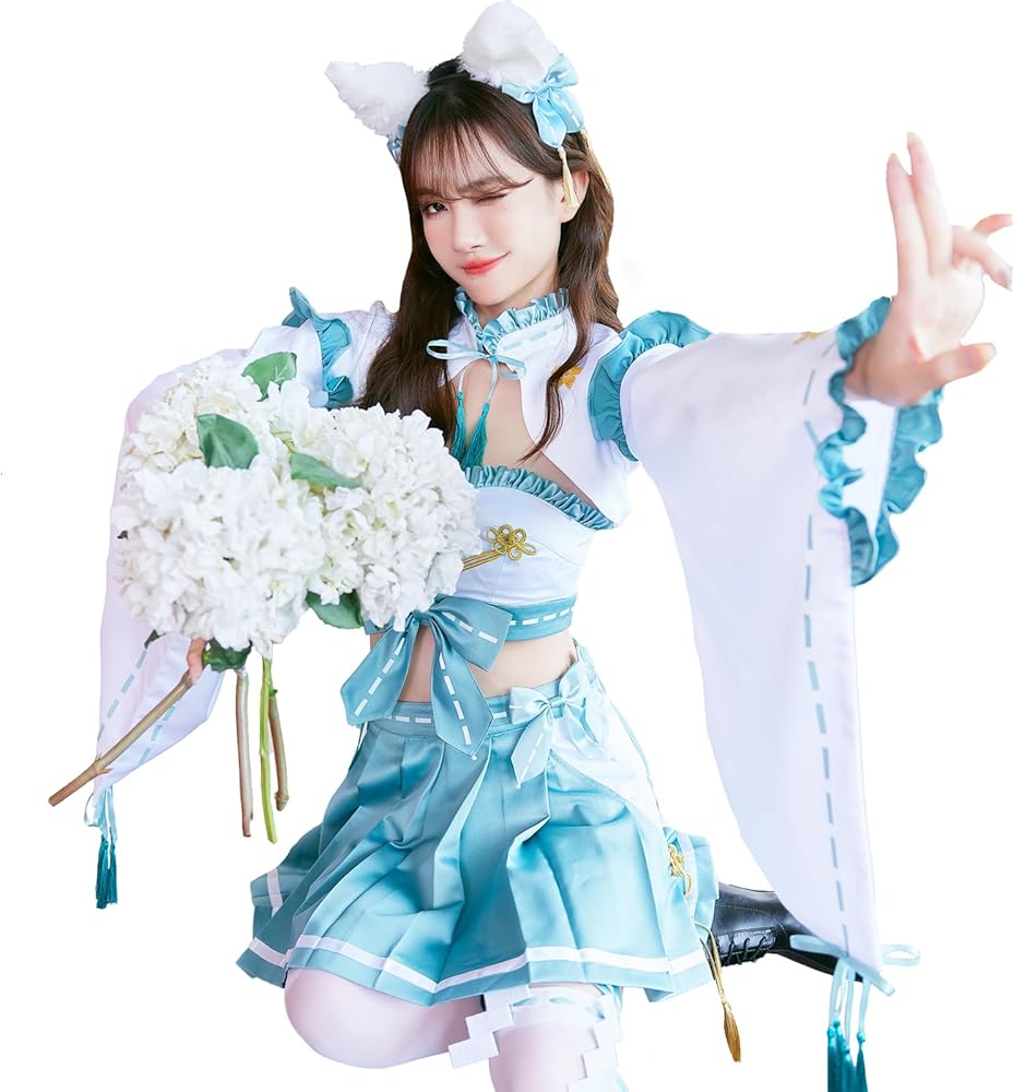 Amazon.co.jp: [Malymoon] コスプレ 巫 キャット 狐 新年 正月 巫女