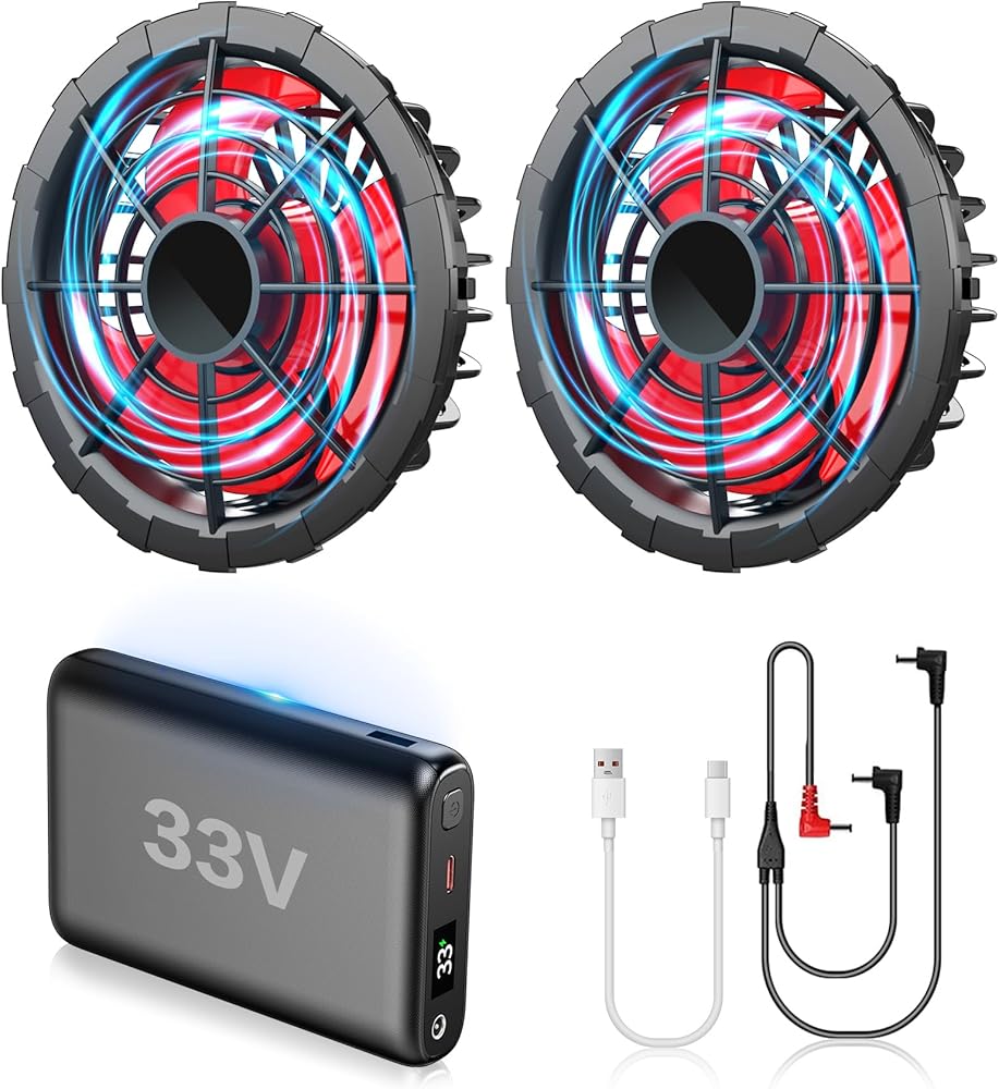 Amazon.co.jp: 空調作業服 ファンバッテリーセット 【2025新登場&33V超