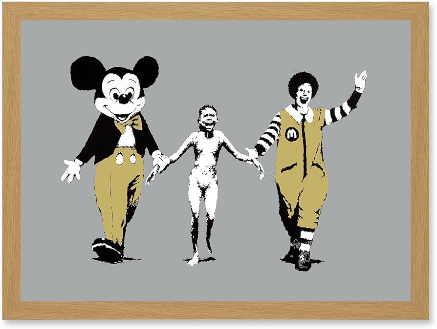 Amazon.com: Artery8 Banksy Napalm Graffiti Street Mickey Ronald