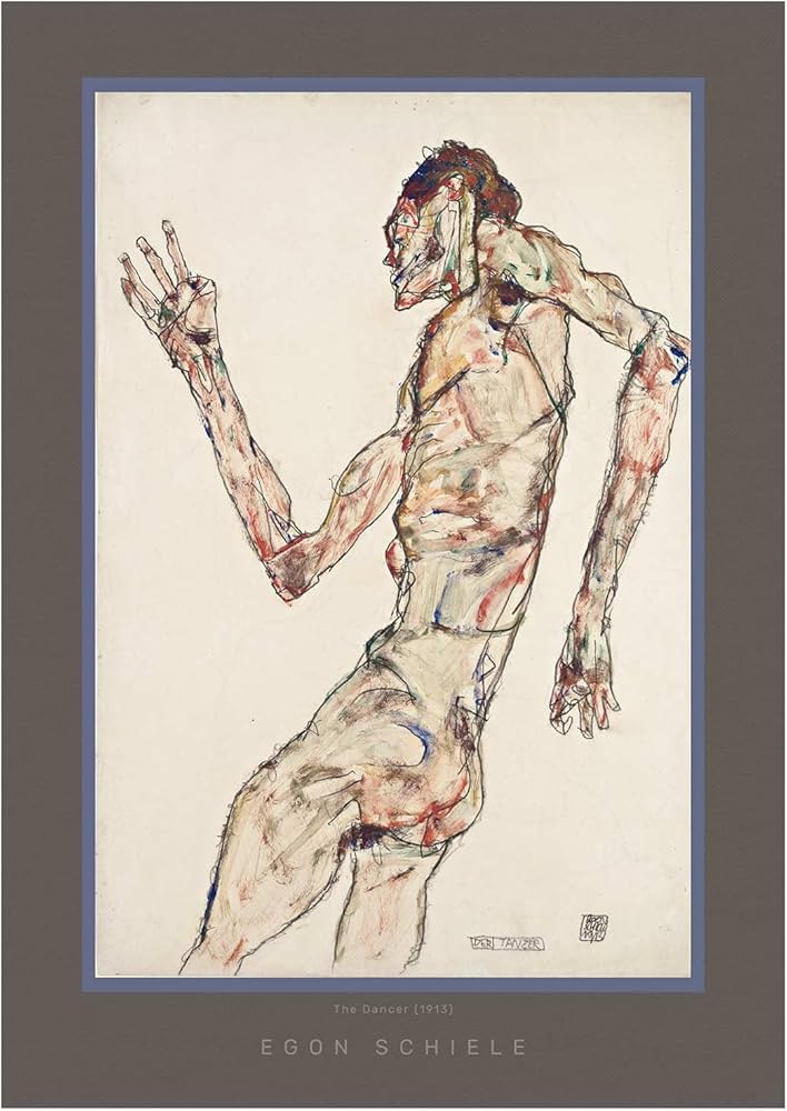 Amazon.co.jp: ROSSOGRAFICO エゴン・シーレ ポスター ダンサー 絵