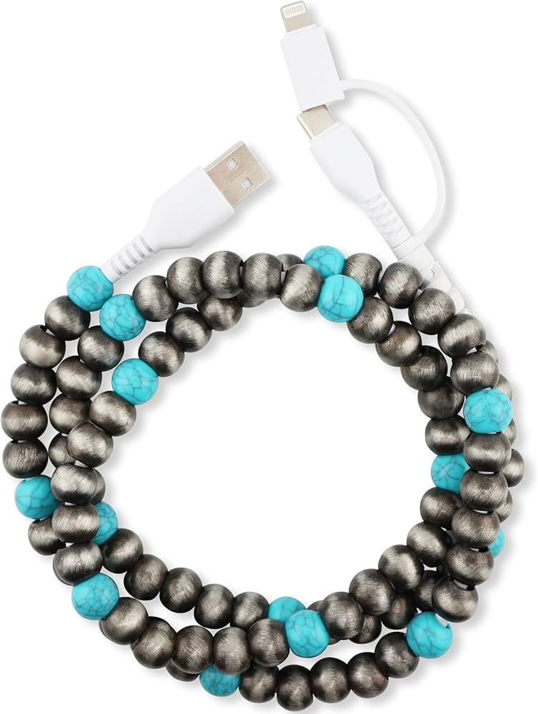 Amazon.com: Stylish [Apple MFi Certified] Beaded Phone Charger