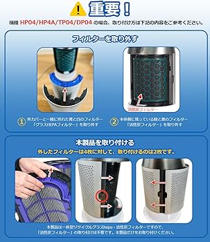 Amazon.co.jp: ダイソン 用 フィルター HP07 TP07 DP04 TP04 HP04 PH01