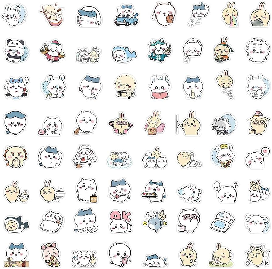 Amazon.co.jp: ForちいかわA ステッカー 60枚セット かわいいアニメ