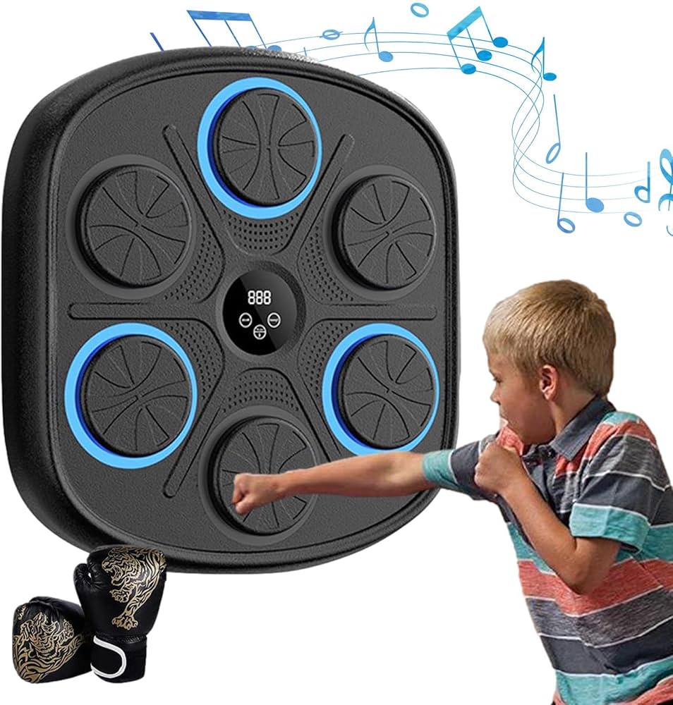 Amazon | ミュージックボクシングマシン - 手袋付き壁掛けパンチング