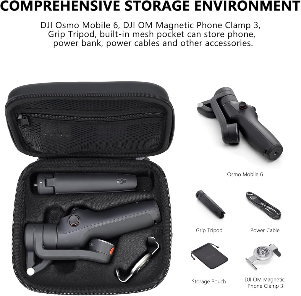 Amazon.co.jp: OM 6ケース、DJI Osmo Mobile 6ジンバルスタビライザー