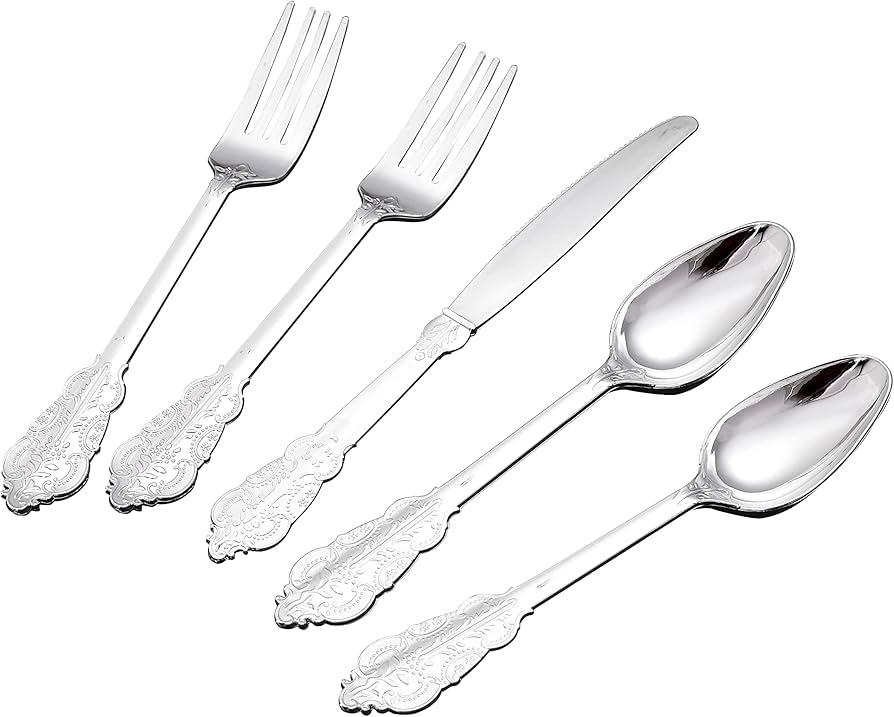 銀の皿？ シルバー？ フォーク付 黒くすみ有 黒さび？有 トータル約1kg