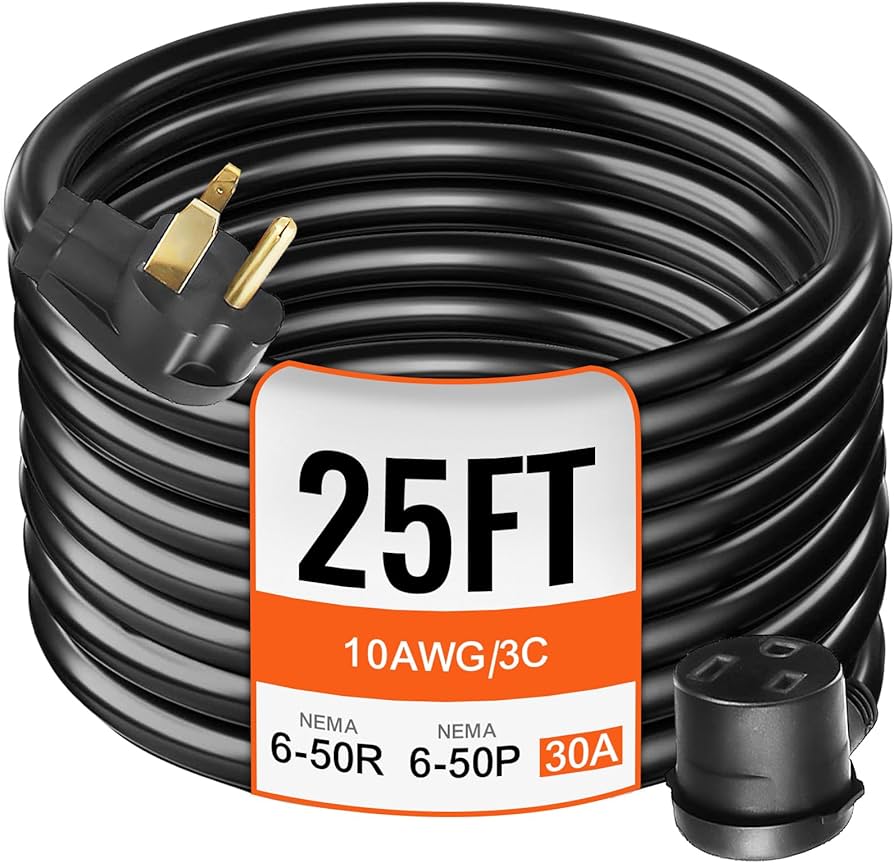 Amazon.com: VEVOR Welder Extension Cord 30Amp 25ft 250V, Welding