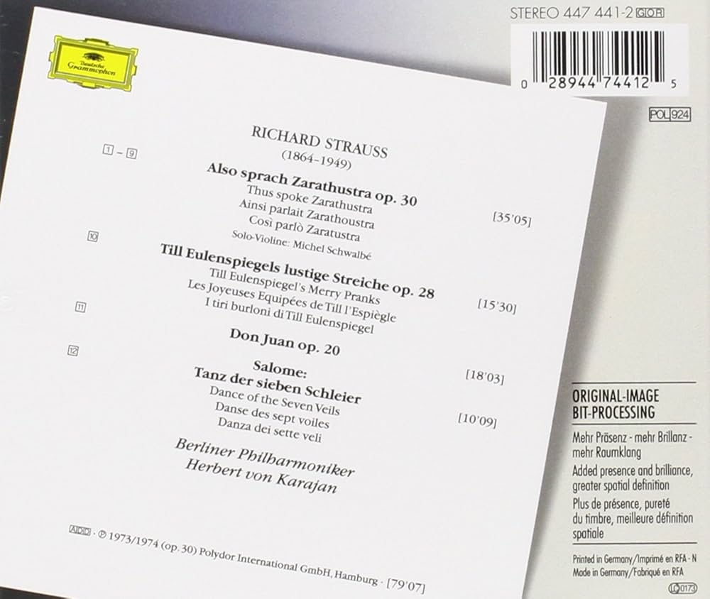 Amazon.co.jp: Strauss: Also Sprach Zarathustra, Don Juan / Karajan