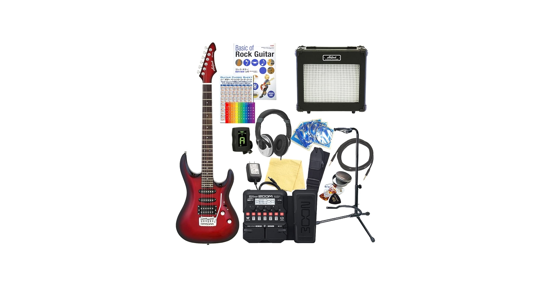 Amazon | エレキギター 初心者セット AriaProII MAC-STD MRS 入門 18点