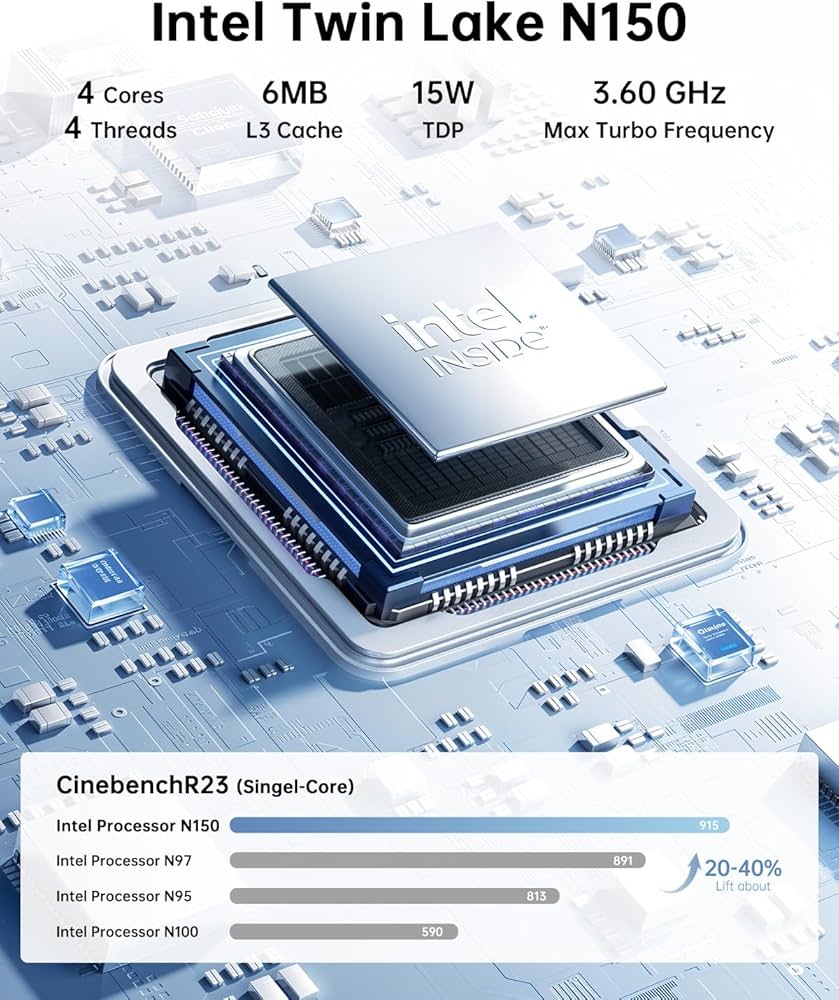 Amazon.com: KAMRUI Essenx E2 N150 Mini Pc, 16GB DDR4 1TB SSD Mini