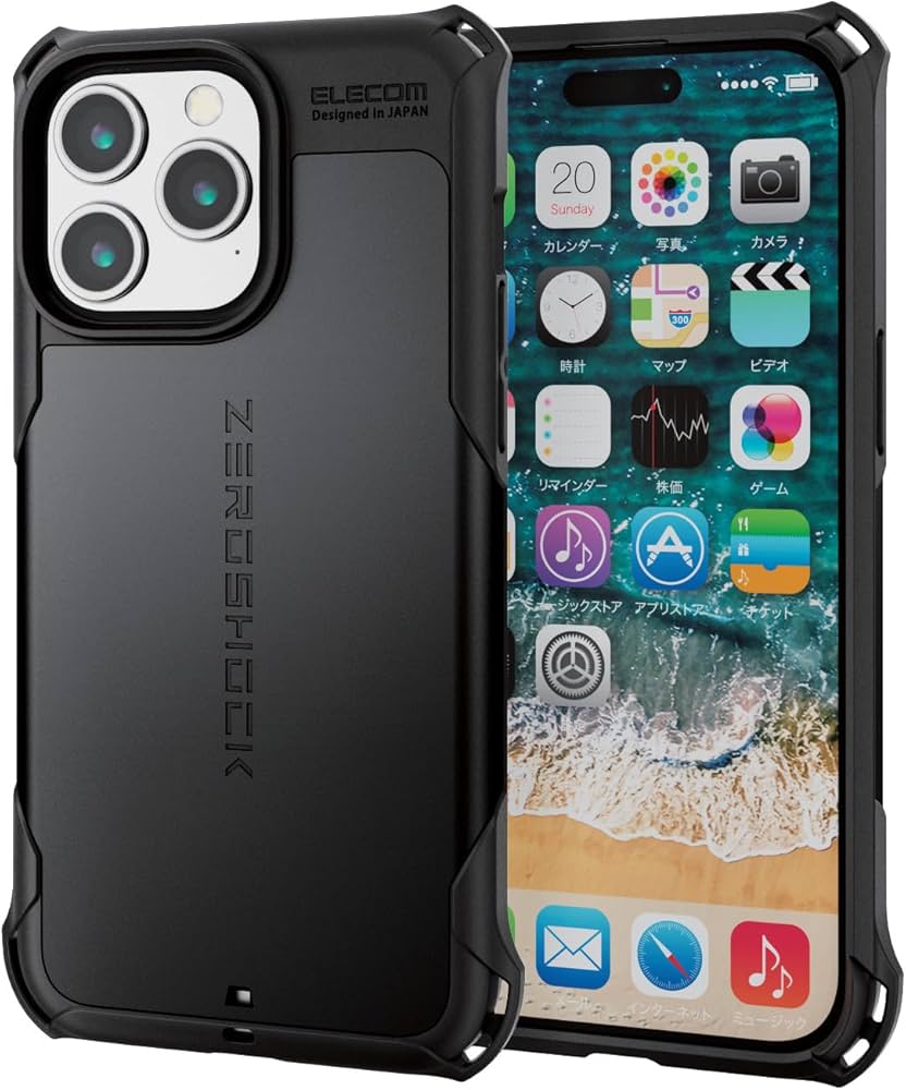 Amazon.co.jp: エレコム iPhone15 Pro Max ケース ZEROSHOCK 耐衝撃