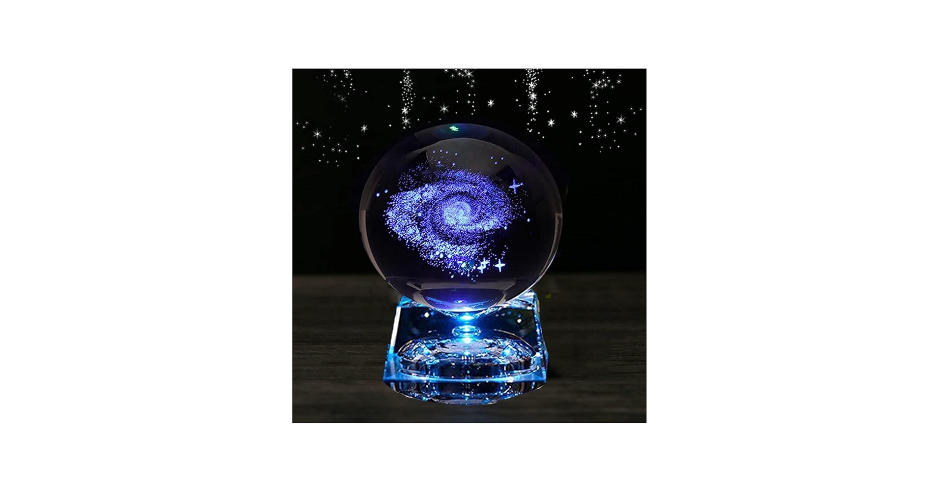 Amazon.com: Zulux Galaxy Crystal Ball - LED Lamp Base, Clear 80mm