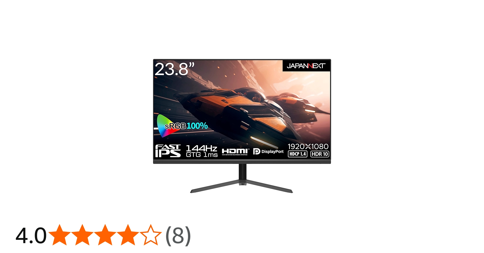 Amazon.co.jp: JAPANNEXT 23.8インチ ゲーミングモニター 144Hz 1ms