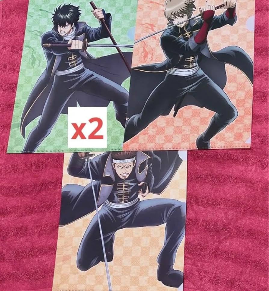 Amazon.co.jp: 銀魂 土方 沖田 近藤 真選組 神楽 クリアファイルセット