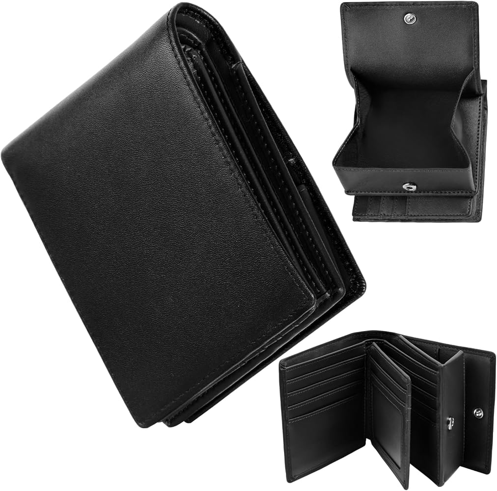 Amazon | [GSG] 財布 メンズ 2つ折り 本革 カード22枚収納 ボックス型