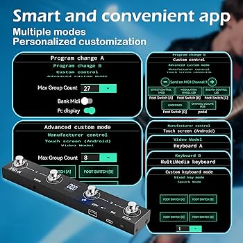 Amazon.com: M-VAVE Chocolate Plus Wireless MIDI Foot Controller 4