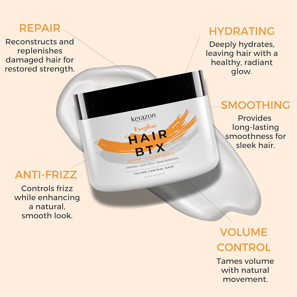 Amazon.com: KERAZON Brazilian Hair BTX Treatment Mask 8oz 236ml
