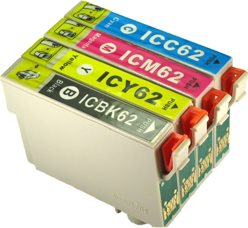 Amazon.co.jp: エプソン EPSON互換 インク 4色セット IC4CL62