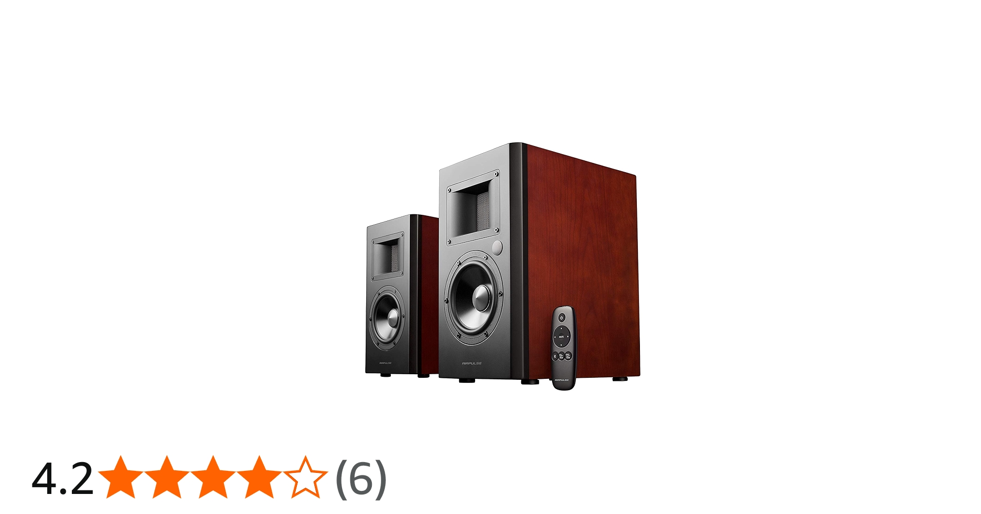 AirPulse A200 Active Bookshelf Bluetooth Speaker System with