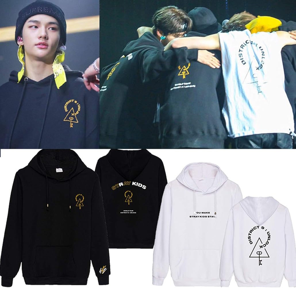 Amazon.com: Xkpopfans SKZ Hoodie Pullover District 9 Unlock Felix