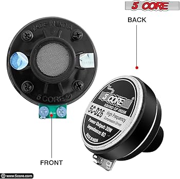 Amazon.co.jp: 5コア 2ピース 圧縮ドライバー 1インチ 出口 ねじ込み式