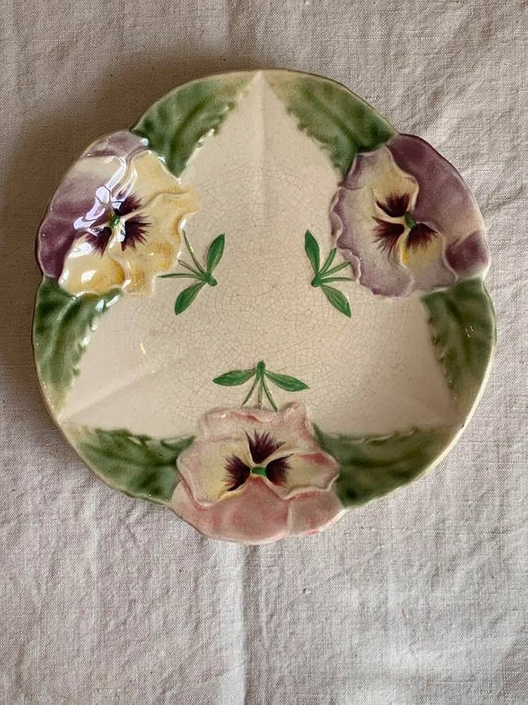 バルボティーヌ フラワープレート＋蓋付キャニスター3点＋真鍮