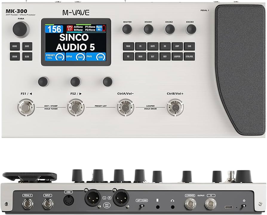 Amazon.com: M-KVIVE MK-300 Guitar Multi-Effects Processor Pedal